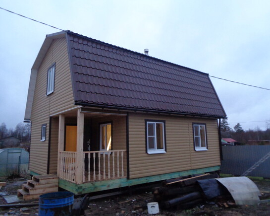 Двухэтажный каркасный дом построенный в поселке Апраксин всего за 21 день фото 2