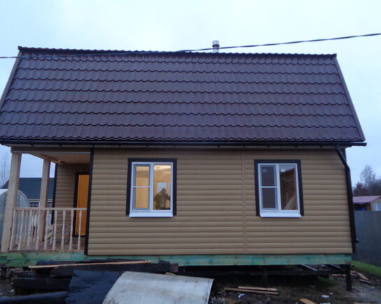 Двухэтажный каркасный дом построенный в поселке Апраксин всего за 21 день фото 3