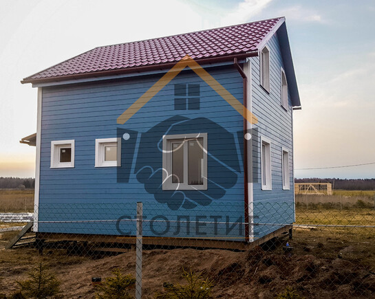 Каркасный двухэтажный дом в деревне Лампово фото 5