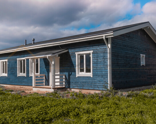 Фото 1 - каркасный одноэтажный зимний дом 8,5 на 10 по индивидальному проекту Деревня Келливере