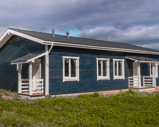 Фото 2 - каркасный одноэтажный зимний дом 8,5 на 10 по индивидальному проекту Деревня Келливере