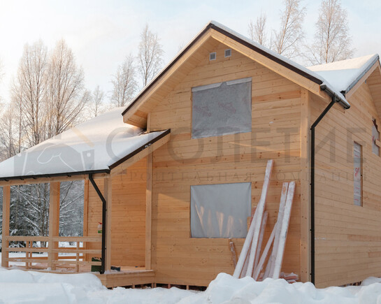 Фото 2 - каркасный зимний дом 9 на 12 по увеличенному проекту ДК-101 Рощино