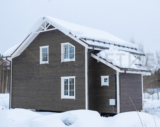 Фото 1 - каркасный зимний дом 8,5 на 12 с индивидуальными изменениями ДК-101 Пупышево