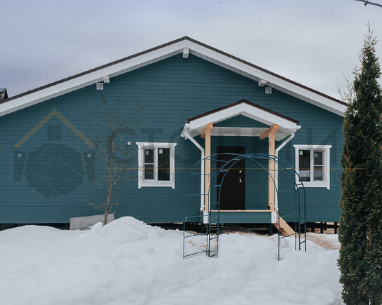 Фото 1 - каркасный зимний дом по проекту ДК-109 с индивидуальными изменениями в пос. Мга