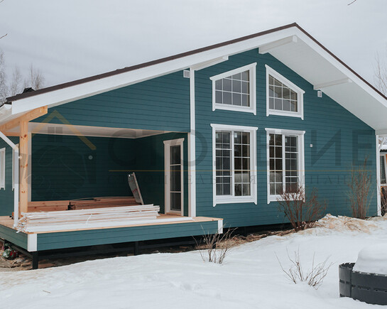 Фото 5 - каркасный зимний дом по проекту ДК-109 с индивидуальными изменениями в пос. Мга