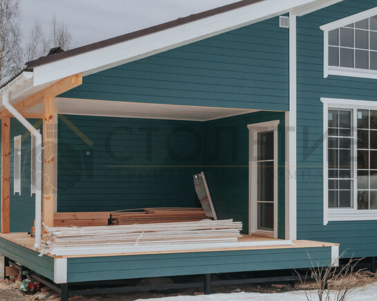 Фото 6 - каркасный зимний дом по проекту ДК-109 с индивидуальными изменениями в пос. Мга
