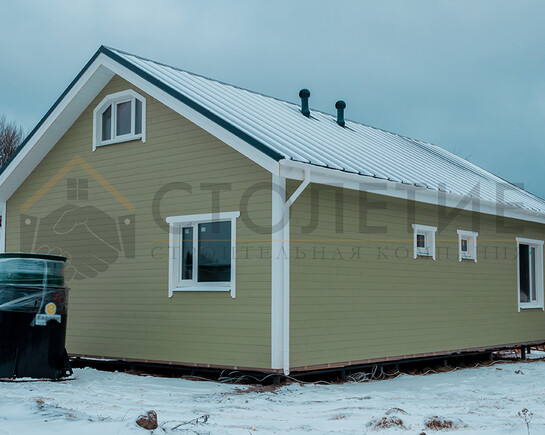 Фото 1 - каркасный зимний дом 8х12 м по индивидуальному проекту в пос. Тиурула