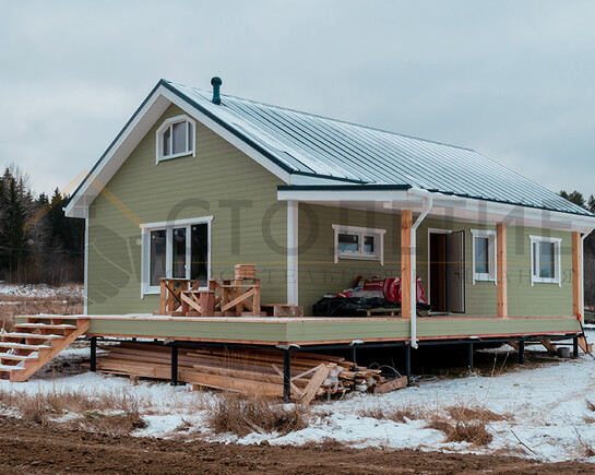 Фото 3 - каркасный зимний дом 8х12 м по индивидуальному проекту в пос. Тиурула