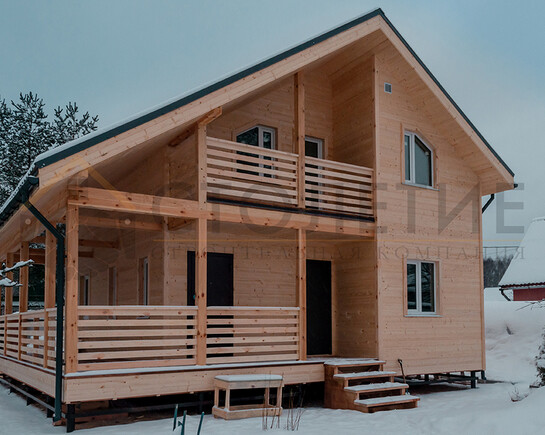 Фото 1 - каркасный зимний дом по проекту ДК-119 в пос. Вырица